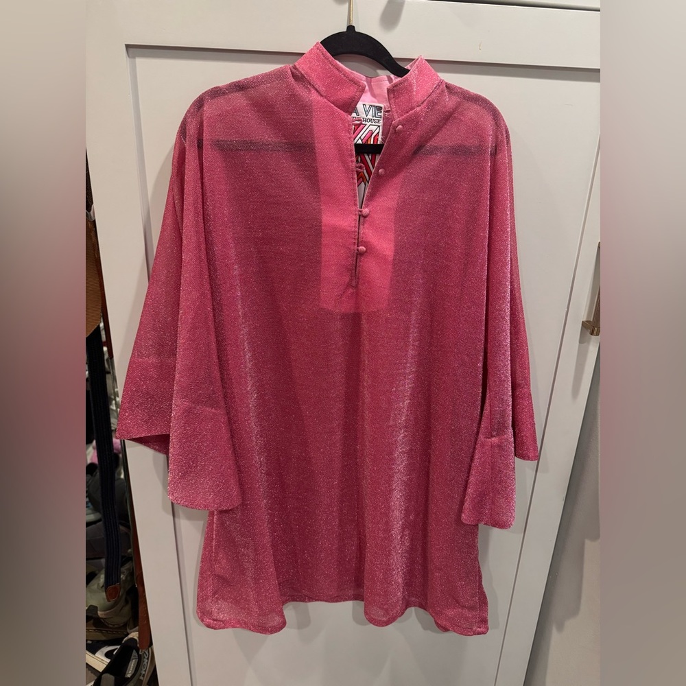 La Vie Style House Shimmer Pink Dress
